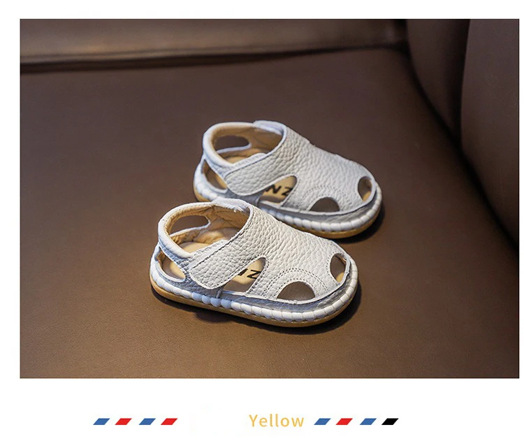 Summer Baby Girls Boys Sandals Infant Toddler Shoes Children Genuine Leather Casual Sandals Non-slip Soft Sole Kids Beach Shoes