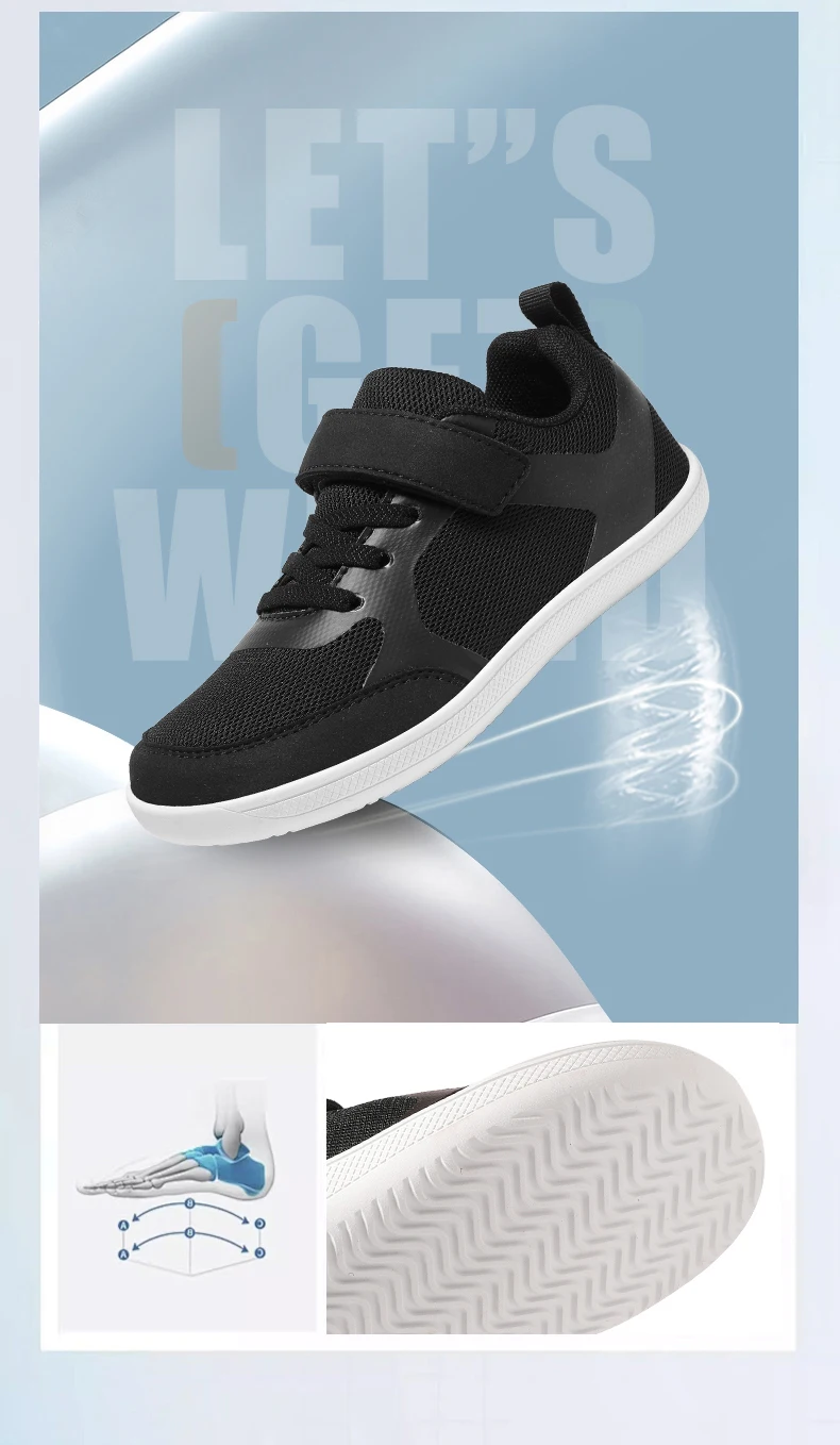 Outdoor Mesh Children's Boys Girls Sneakers Kids Wide Barefoot Splay Shoes For Toddler Walking Flat Students Tennis