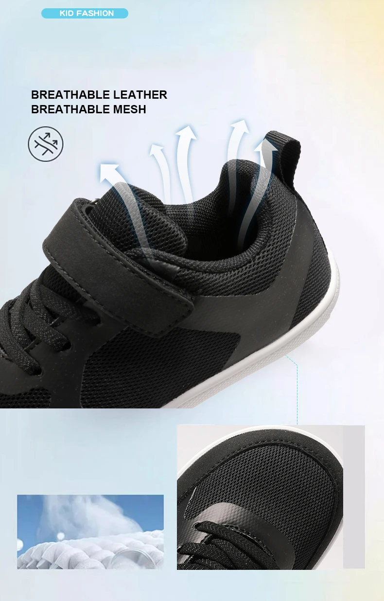 Outdoor Mesh Children's Boys Girls Sneakers Kids Wide Barefoot Splay Shoes For Toddler Walking Flat Students Tennis