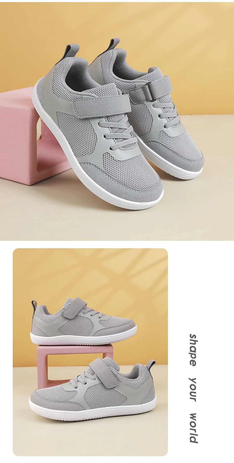 Outdoor Mesh Children's Boys Girls Sneakers Kids Wide Barefoot Splay Shoes For Toddler Walking Flat Students Tennis