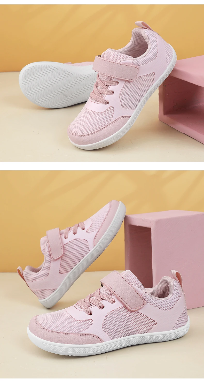 Outdoor Mesh Children's Boys Girls Sneakers Kids Wide Barefoot Splay Shoes For Toddler Walking Flat Students Tennis