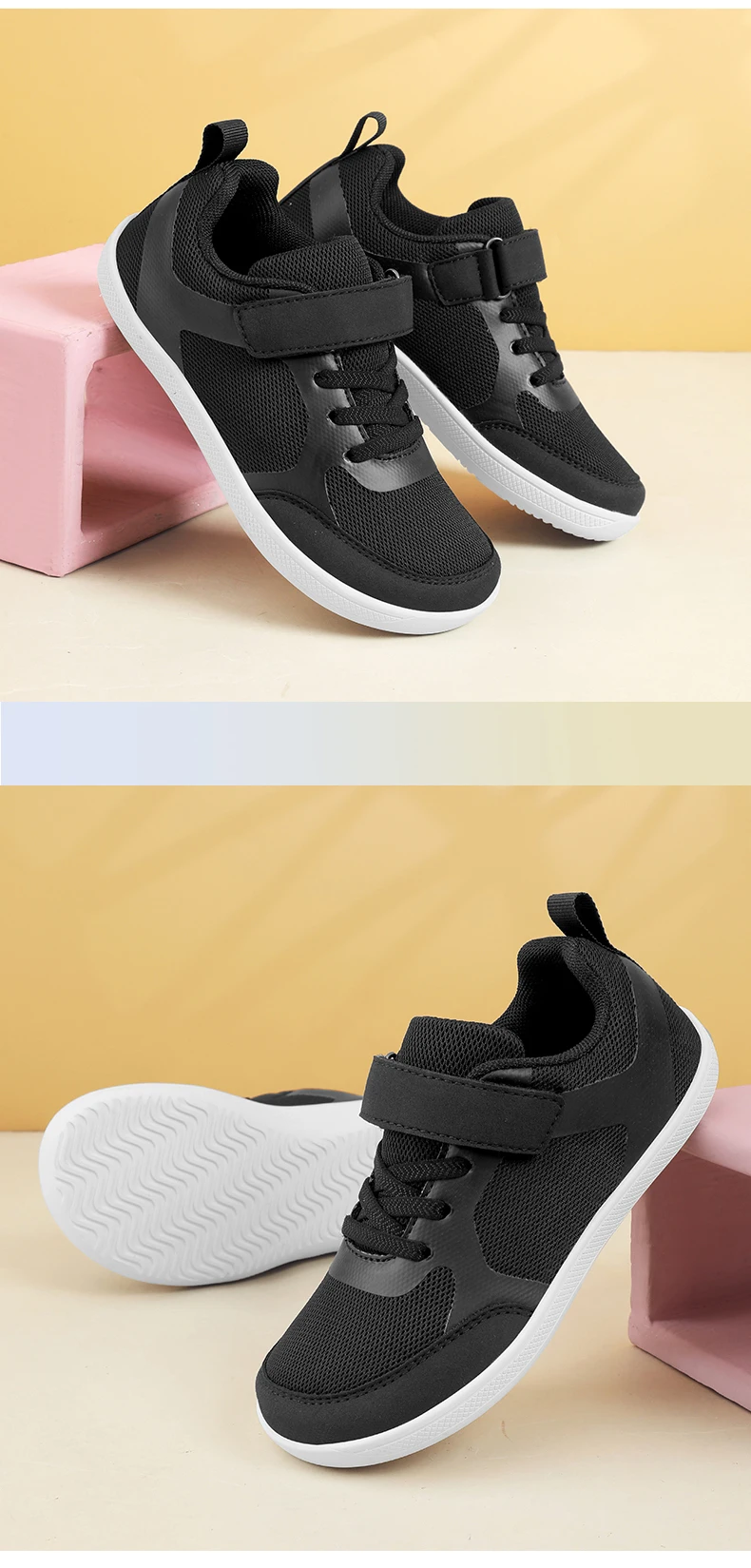 Outdoor Mesh Children's Boys Girls Sneakers Kids Wide Barefoot Splay Shoes For Toddler Walking Flat Students Tennis