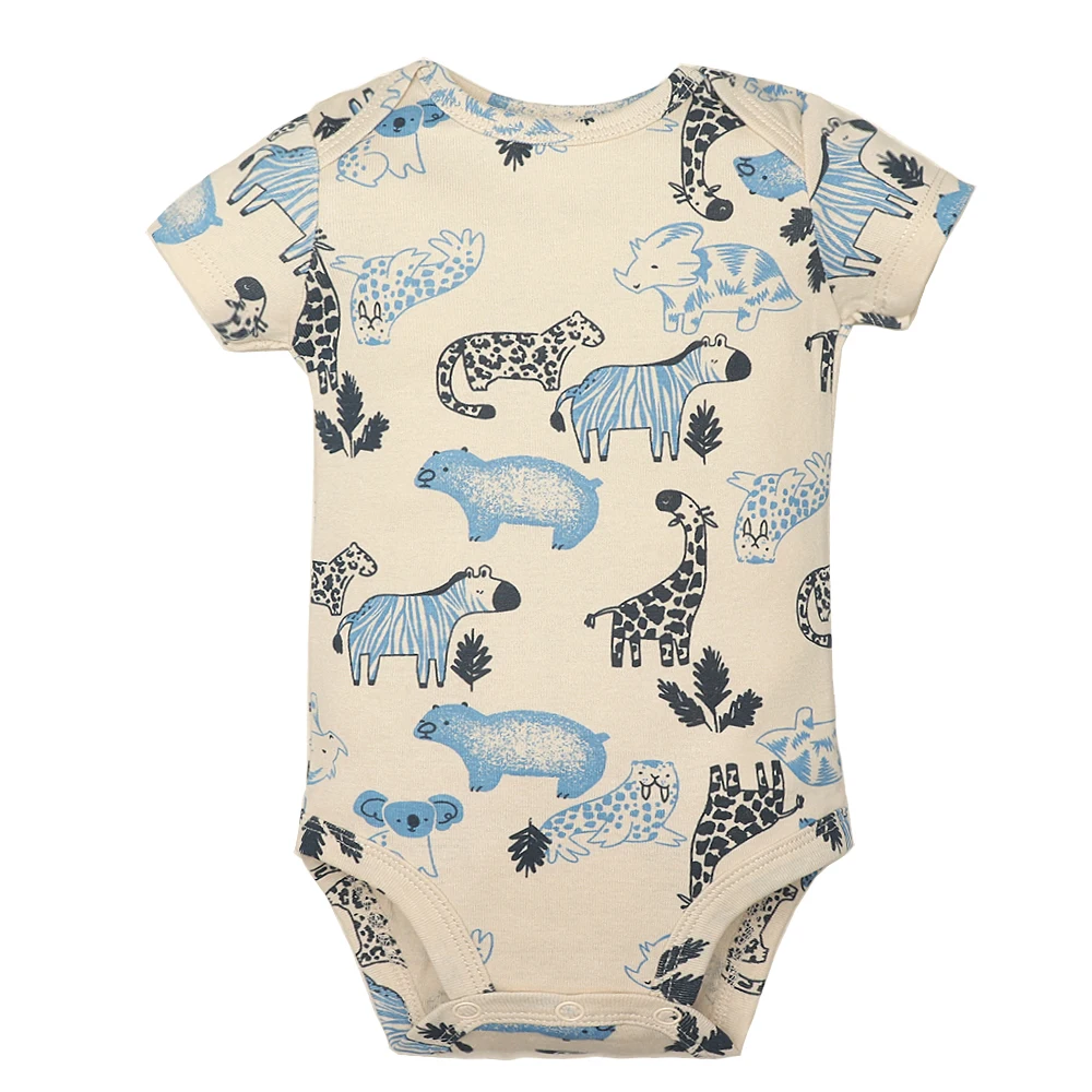 Newborn Boys Romper 2024 New Summer Cotton Baby Jumpsuit Infant Soft Baby 5 Pieces Cartoon Baby Boy Clothes 0 to 24 Months