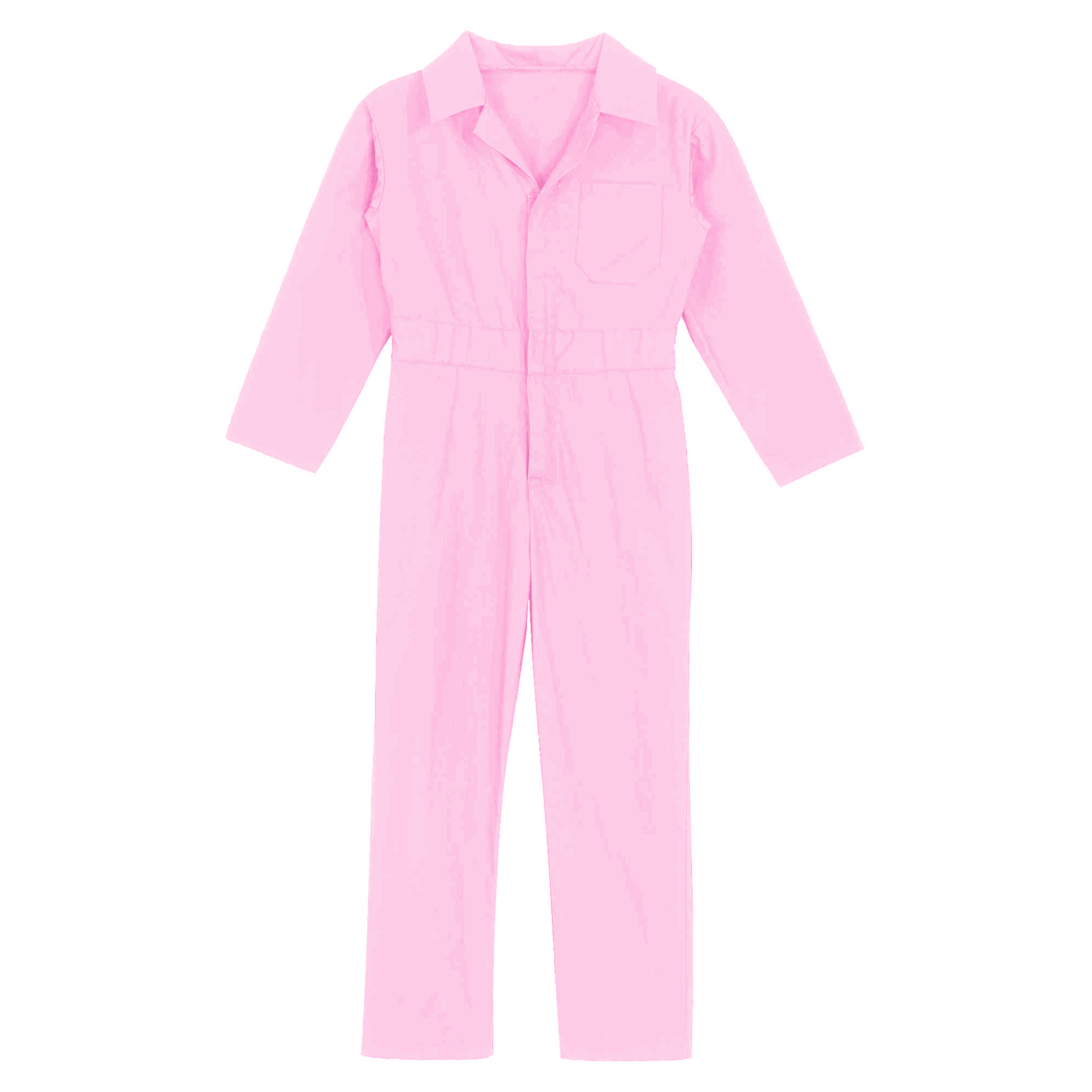 Children Solid Color Coverall Jumpsuit Mechanic Coveralls Boiler Suit Flight Suit Stylish Long Sleeve Zipper Bodysuit Overalls