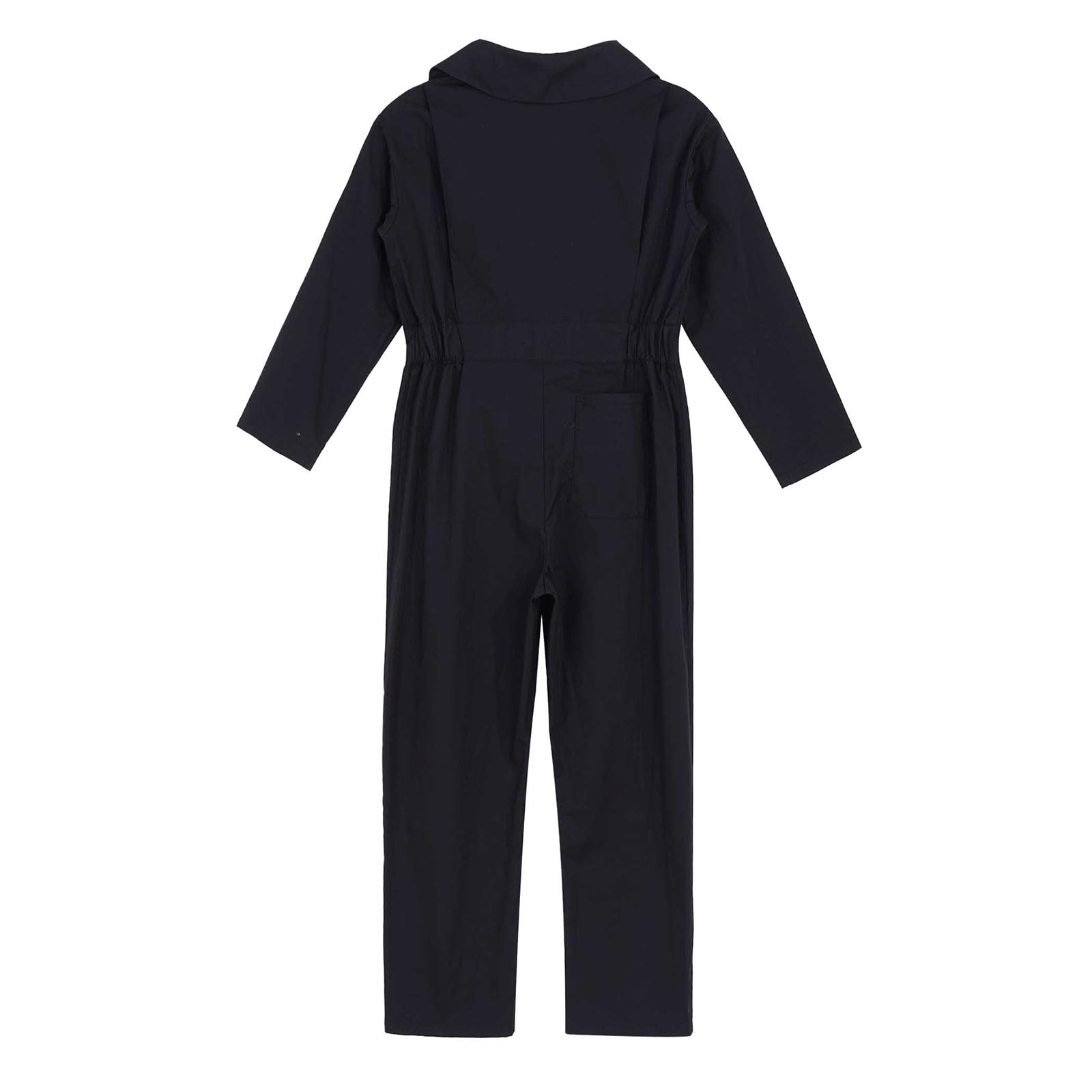 Children Solid Color Coverall Jumpsuit Mechanic Coveralls Boiler Suit Flight Suit Stylish Long Sleeve Zipper Bodysuit Overalls