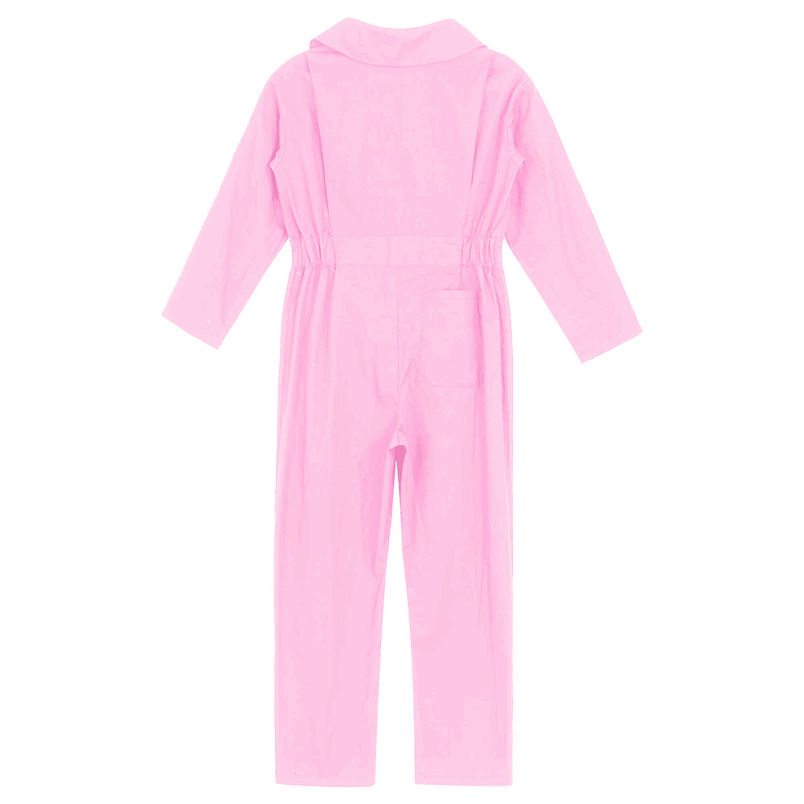 Children Solid Color Coverall Jumpsuit Mechanic Coveralls Boiler Suit Flight Suit Stylish Long Sleeve Zipper Bodysuit Overalls