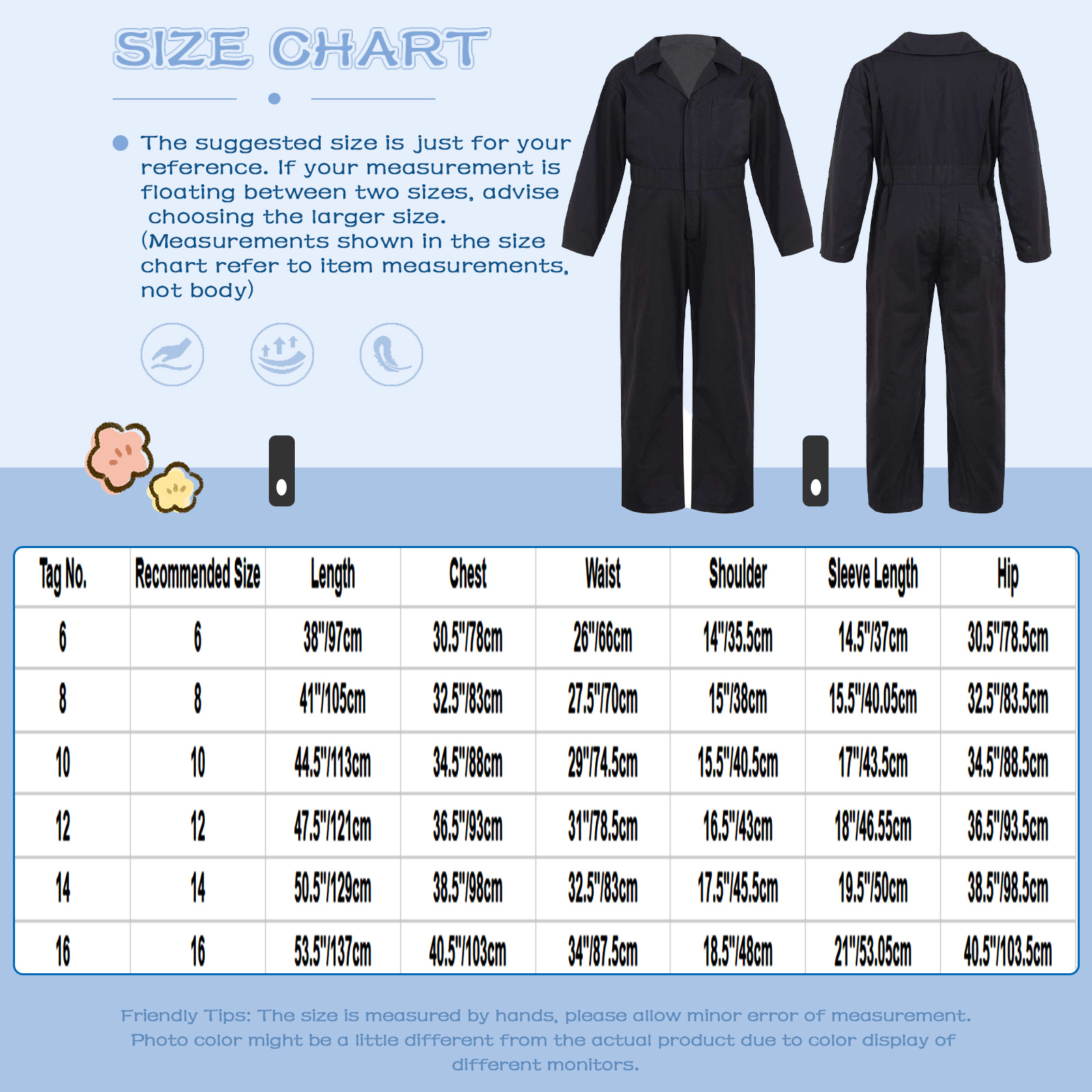 Children Solid Color Coverall Jumpsuit Mechanic Coveralls Boiler Suit Flight Suit Stylish Long Sleeve Zipper Bodysuit Overalls