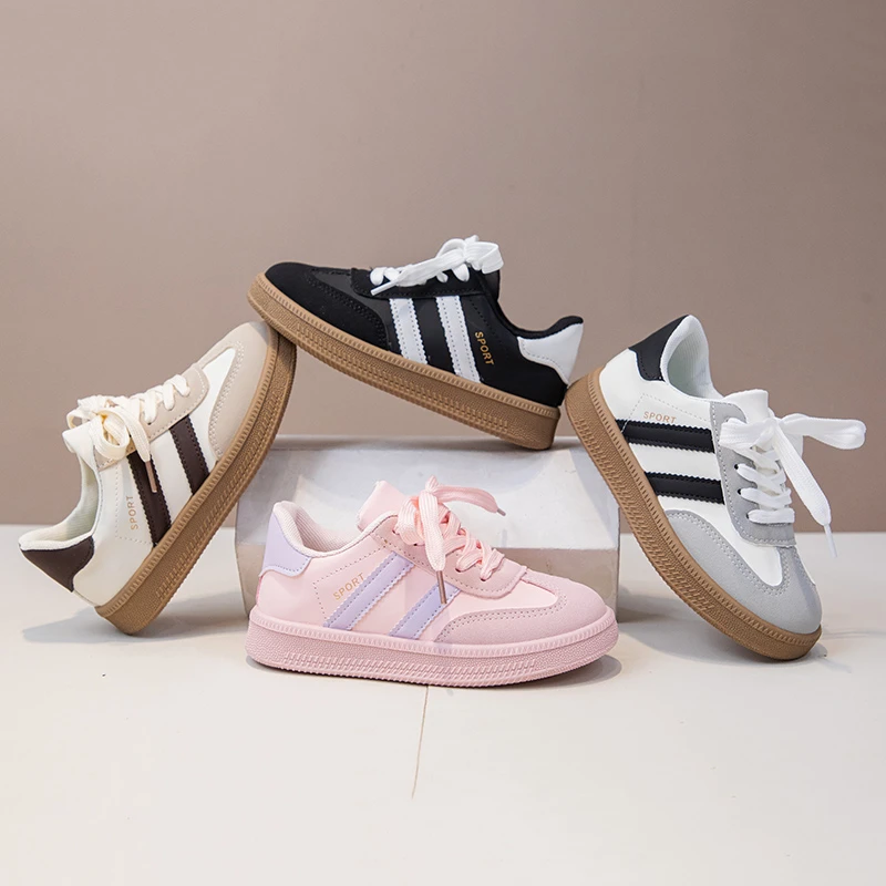 Children's Board Shoes Boys Sneakers 3-18 Years Old Khaki Boys Girls Single Shoes Four Seasons Non-slip Kids De Training Shoes
