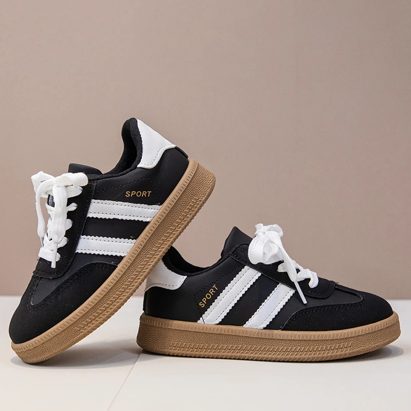 Children's Board Shoes Boys Sneakers 3-18 Years Old Khaki Boys Girls Single Shoes Four Seasons Non-slip Kids De Training Shoes