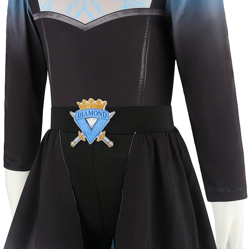 2026 Girls Heir Blue Top + SkirtPants Devil's Wonderland Halloween Fancy Dress Outfit Kids Carnival Birthday Party Clothes Girls