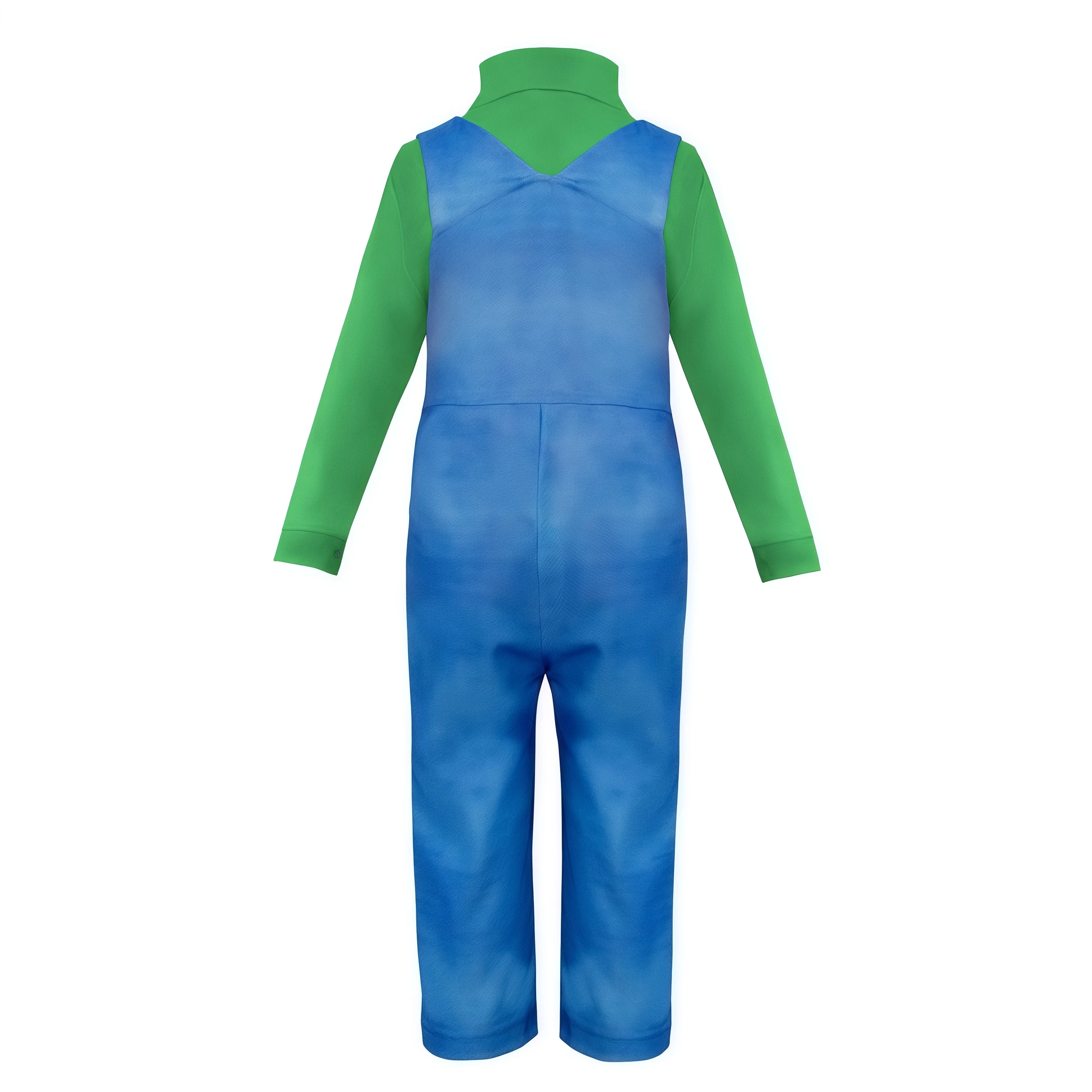 Anime Luigi Bros Game Cosplay Costume Boys Shirt Overall With Accessories For Kids Halloween Birthday Party Performance Outfits