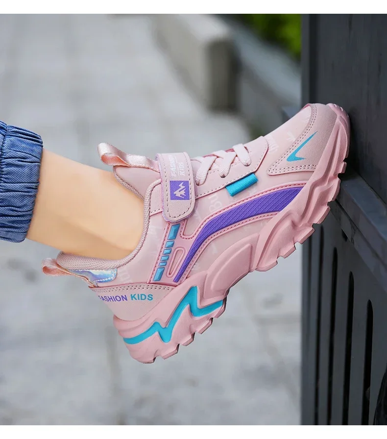 Kids Girls Shoes Running School Breathable Non-slip Sneakers Children Casual Shoes Outdoor Walking Tennis Sport All Season