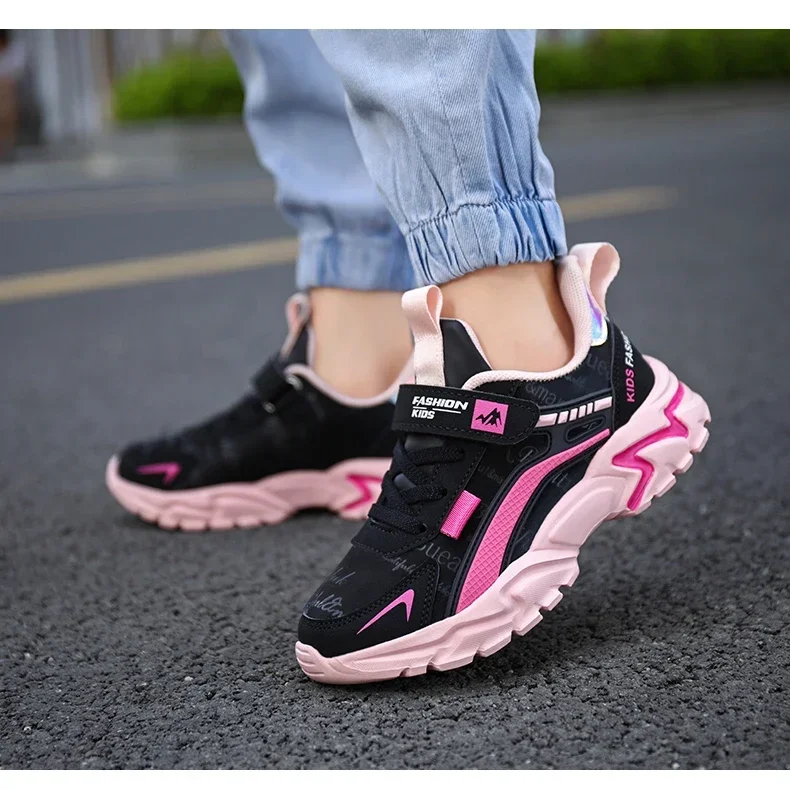Kids Girls Shoes Running School Breathable Non-slip Sneakers Children Casual Shoes Outdoor Walking Tennis Sport All Season