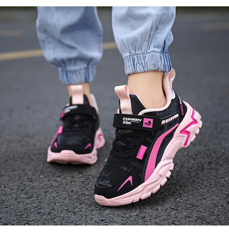 Kids Girls Shoes Running School Breathable Non-slip Sneakers Children Casual Shoes Outdoor Walking Tennis Sport All Season