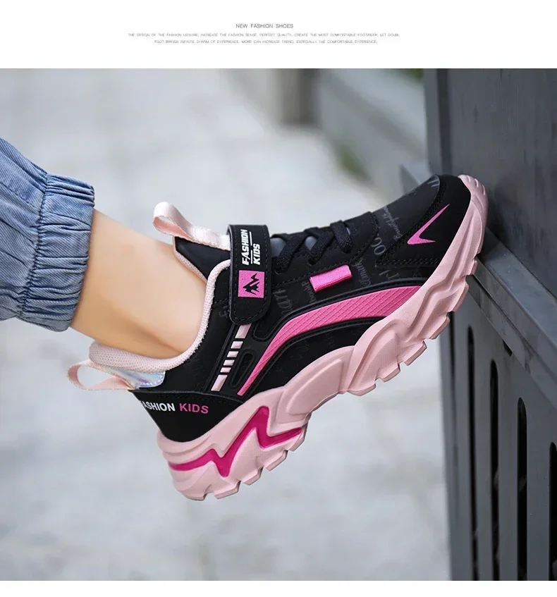 Kids Girls Shoes Running School Breathable Non-slip Sneakers Children Casual Shoes Outdoor Walking Tennis Sport All Season