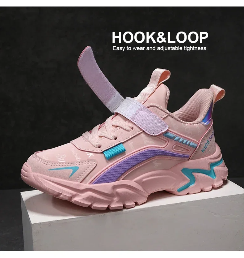 Kids Girls Shoes Running School Breathable Non-slip Sneakers Children Casual Shoes Outdoor Walking Tennis Sport All Season