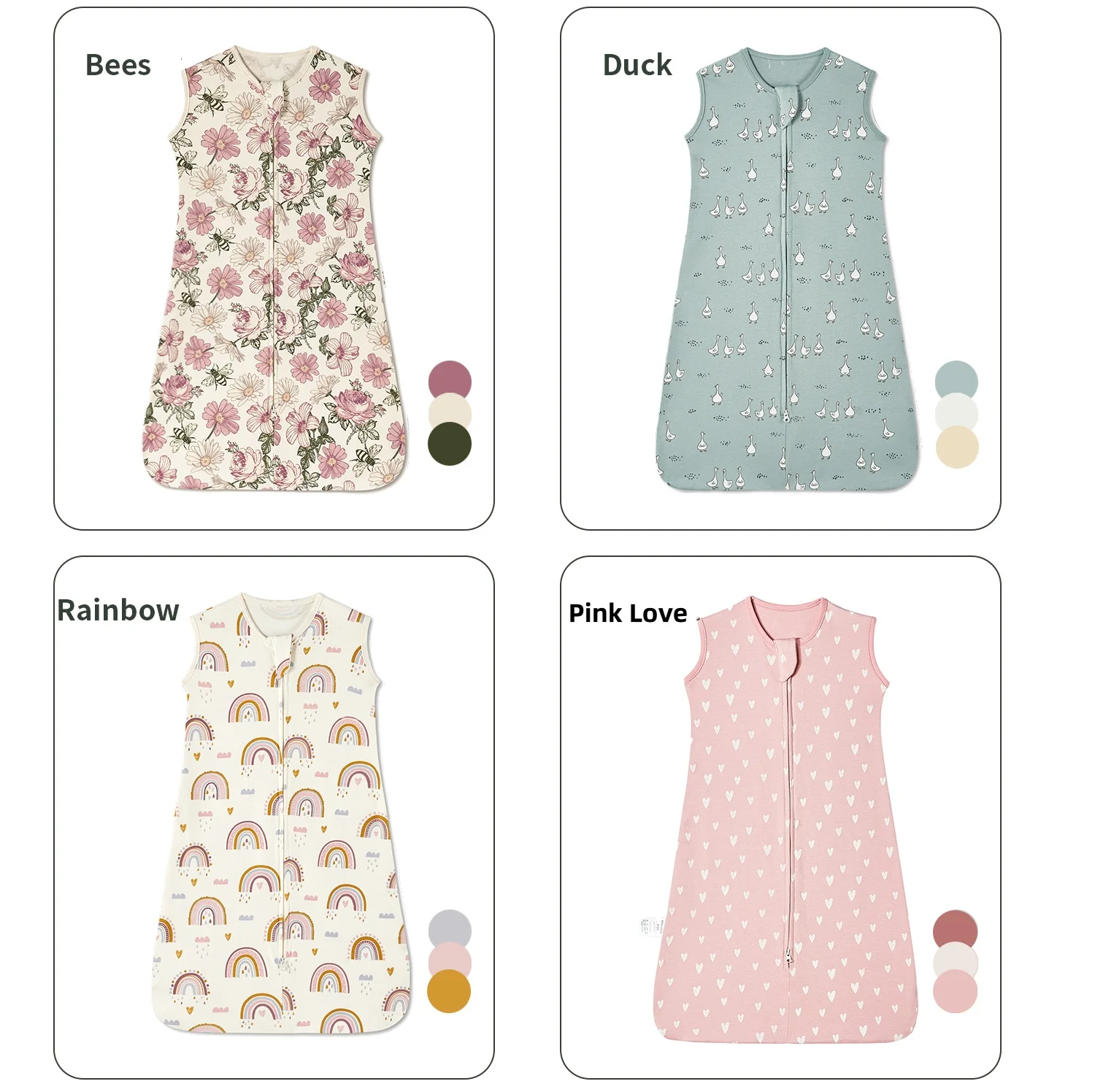 Sleeveless Vest Baby Sleeping Bag Cotton Thin Breathable Pajamas Anti-Kicking Cocoon for Newborn Envelope Sleep Sack Bedding
