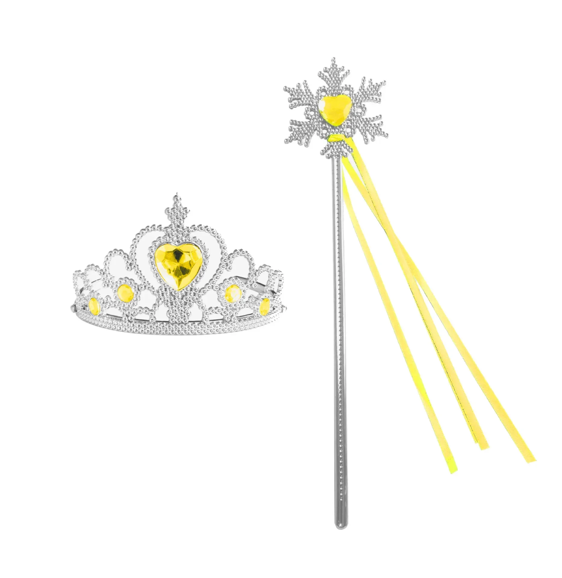 Wholesale 10pcs/Set Girls Princess Dress Up Diamond Crown Magic Wand Children Play Toys Elsa Snowflake Wand Kids Party Favor