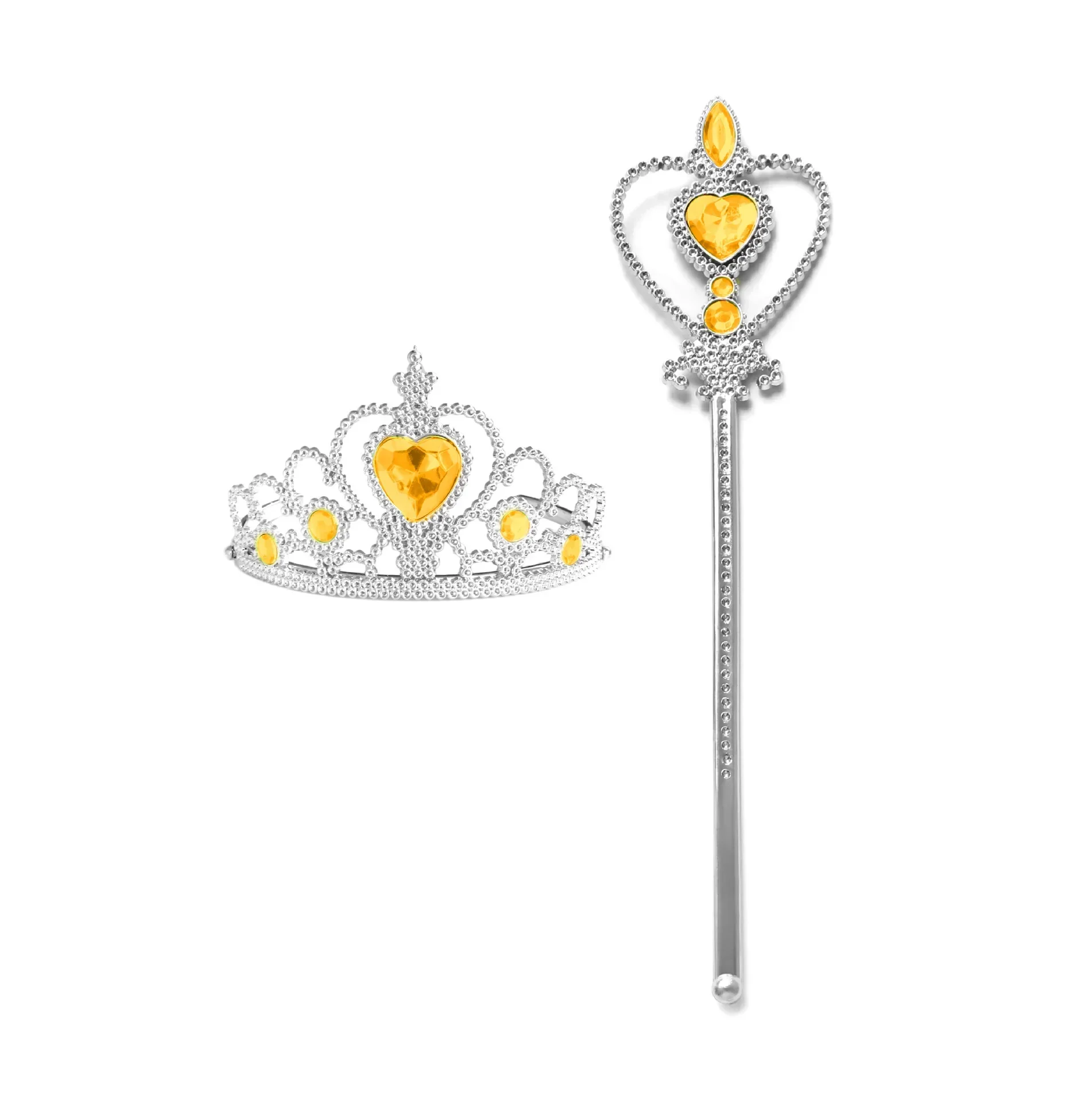 Wholesale 10pcs/Set Girls Princess Dress Up Diamond Crown Magic Wand Children Play Toys Elsa Snowflake Wand Kids Party Favor