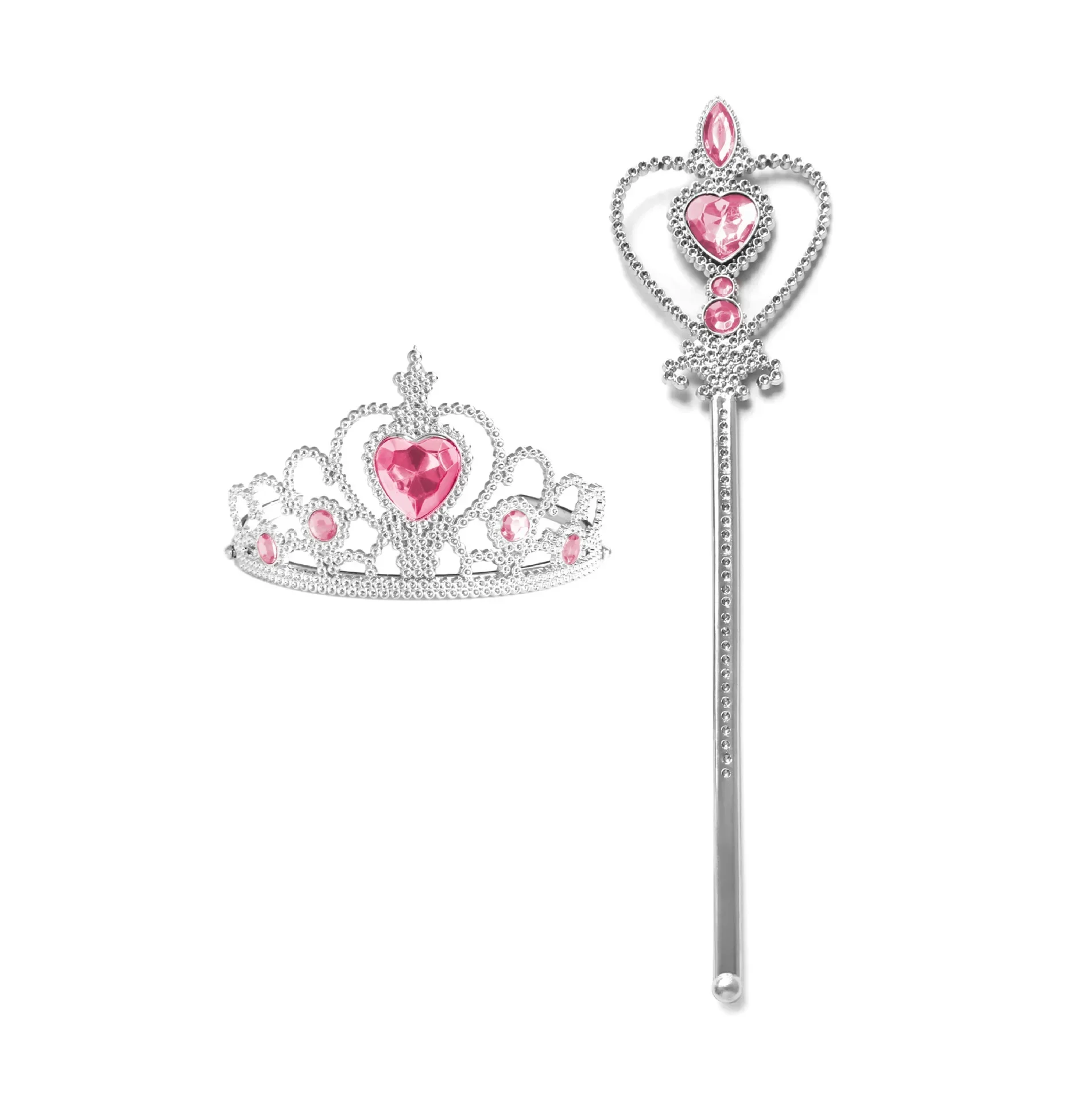 Wholesale 10pcs/Set Girls Princess Dress Up Diamond Crown Magic Wand Children Play Toys Elsa Snowflake Wand Kids Party Favor