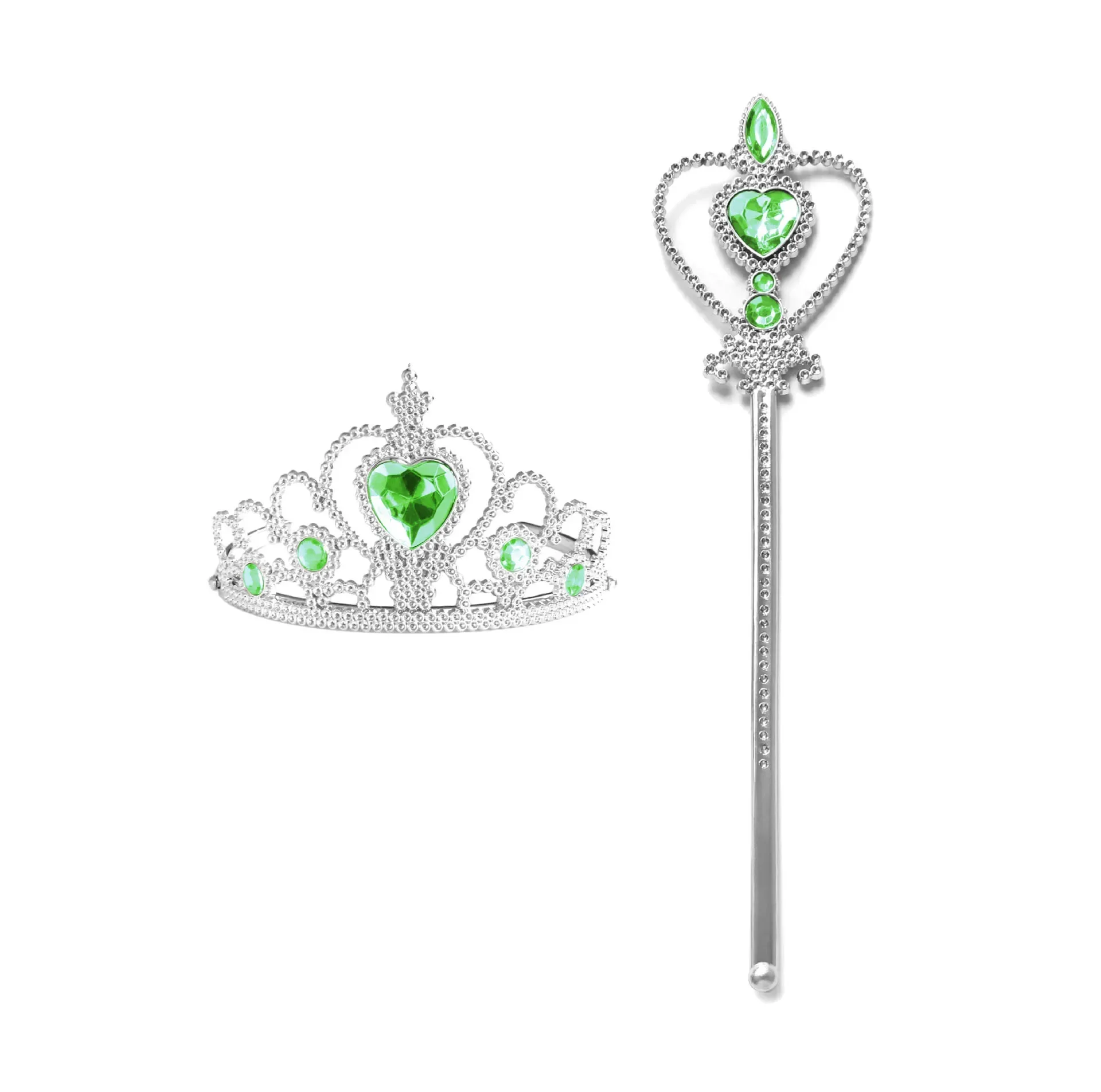 Wholesale 10pcs/Set Girls Princess Dress Up Diamond Crown Magic Wand Children Play Toys Elsa Snowflake Wand Kids Party Favor