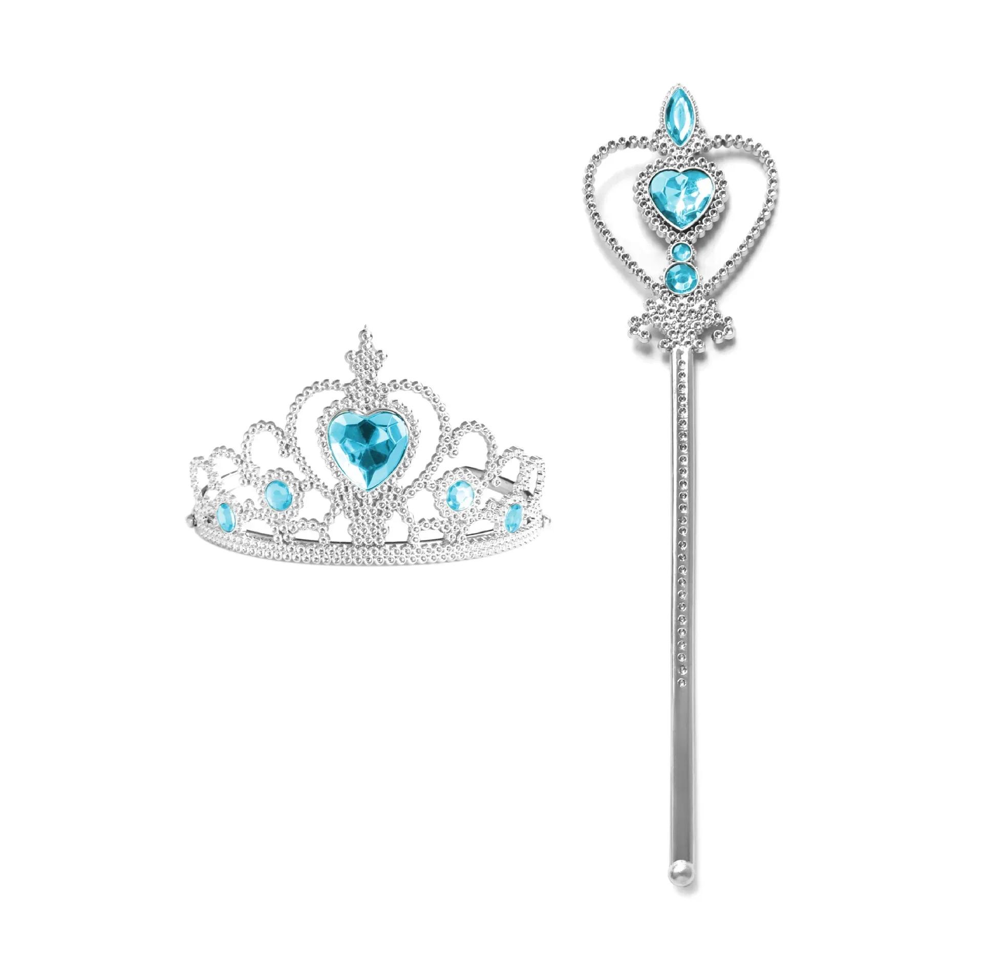 Wholesale 10pcs/Set Girls Princess Dress Up Diamond Crown Magic Wand Children Play Toys Elsa Snowflake Wand Kids Party Favor