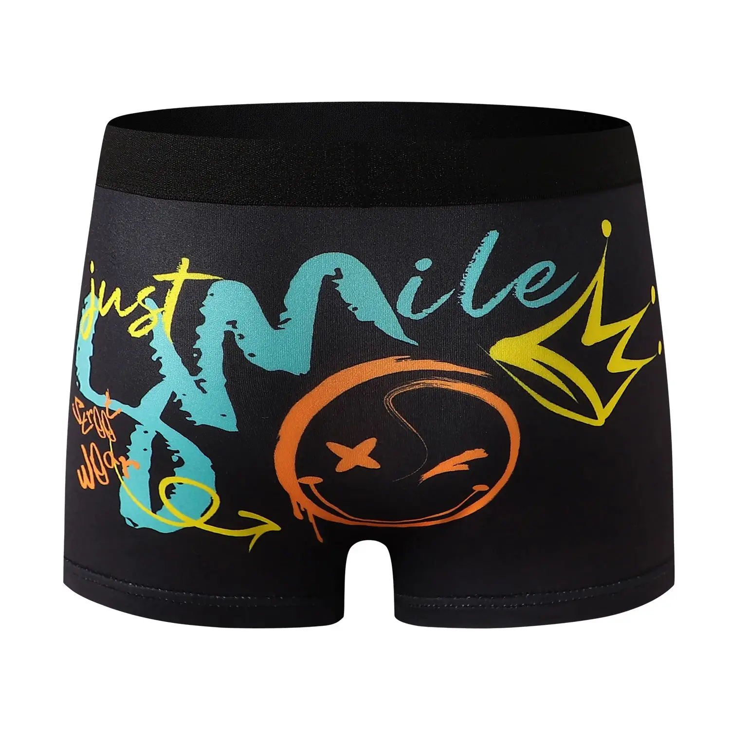 7-Piece Mixed Set of Boys' Boxer Briefs with Prints, Comfortable and Soft for Home Wear, Cute Student Underwear Suitable for Ages 4-12