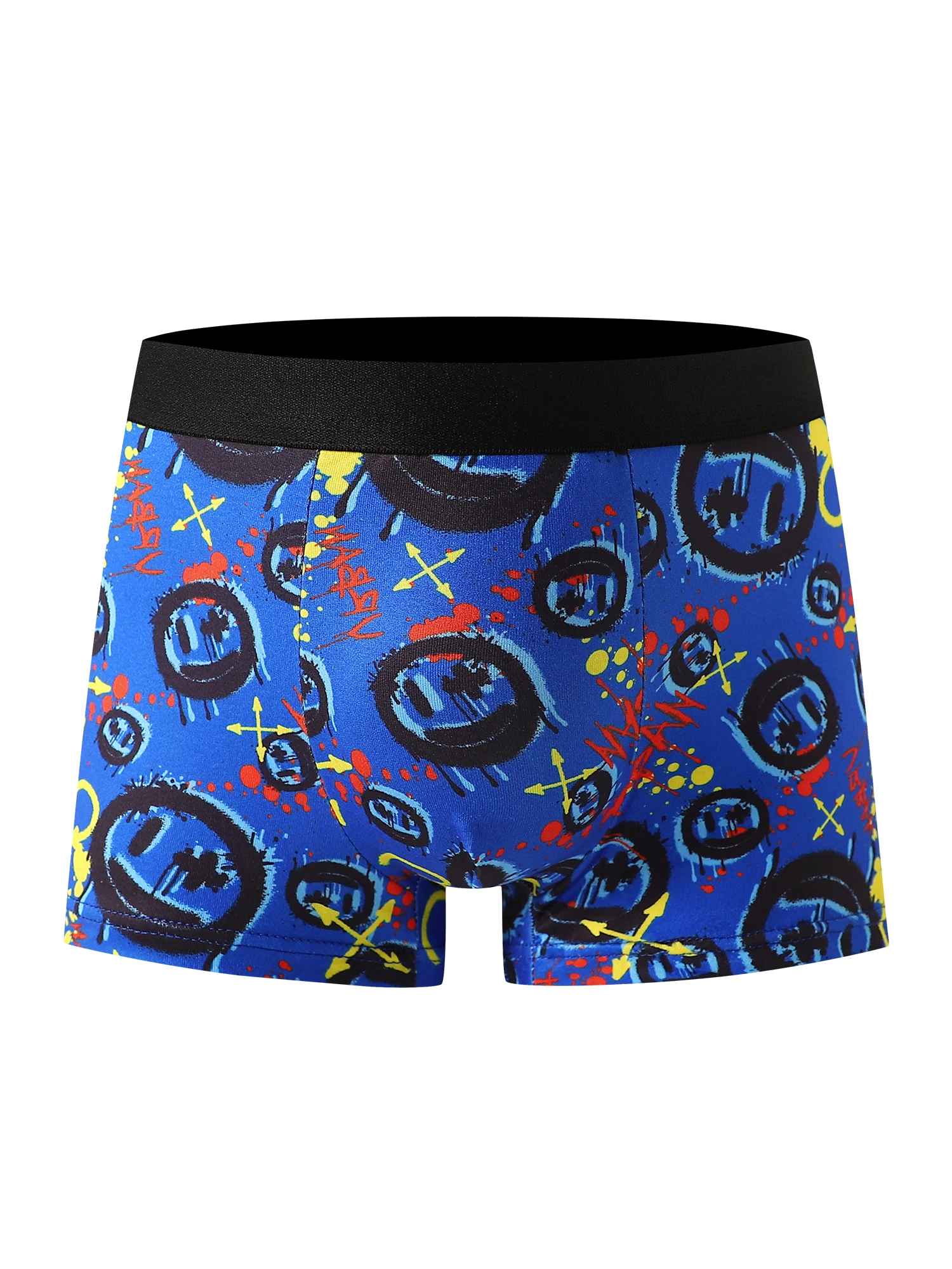 7-Piece Mixed Set of Boys' Boxer Briefs with Prints, Comfortable and Soft for Home Wear, Cute Student Underwear Suitable for Ages 4-12