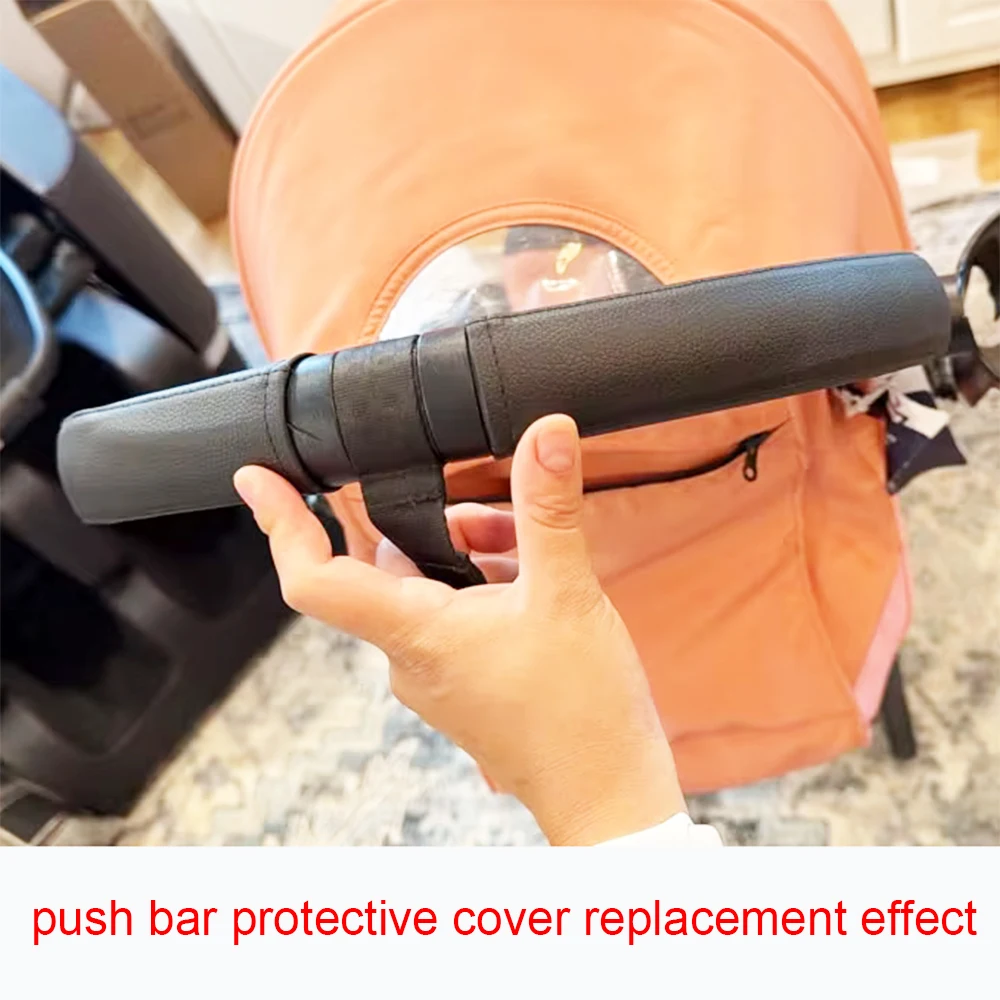 Stroller Push Bar Leather Cover For Yoya Yoyo 2016~2026 Buggy Mom Handle Pushing Handrail Protective Case Baby Accessories