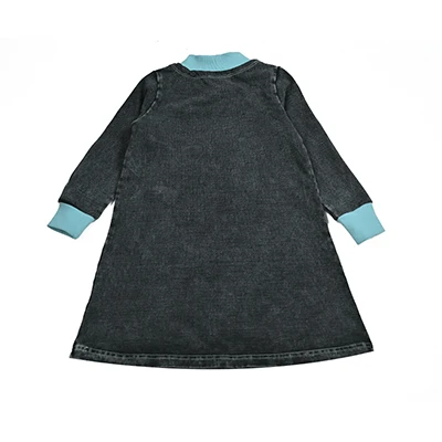 New Fall Collection Family Matching Children Clothes Boy Shirt Girls Dress 2Pcs Girls Outfit baby Set Garment Washing Black Gray