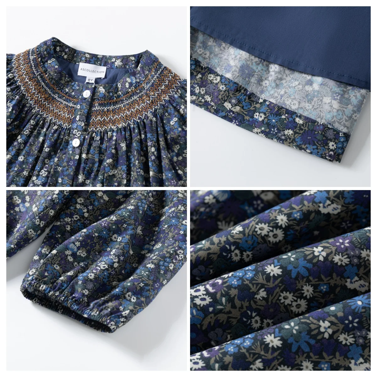 AS 2026SS Boutique Eden Collection Girls Floral Smocked Dresses Skirts Boys White Shirt Navy Shorts