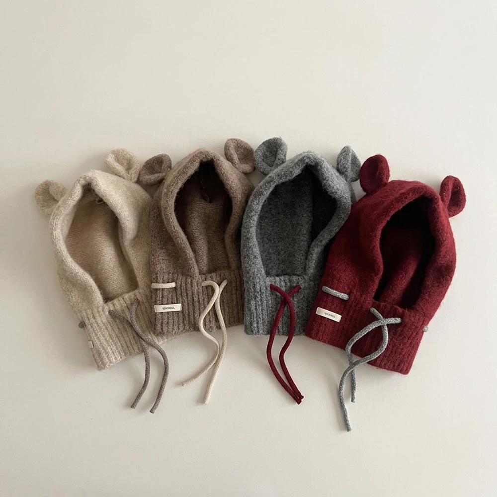 MILANCEL Kids Hats 3-9T Winter Warm Child Cap Girls Ear Protection Hat Thicken 5 Colors Kids' Hats and Caps