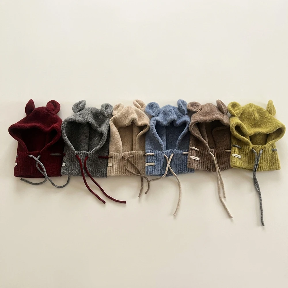 MILANCEL Kids Hats 3-9T Winter Warm Child Cap Girls Ear Protection Hat Thicken 5 Colors Kids' Hats and Caps