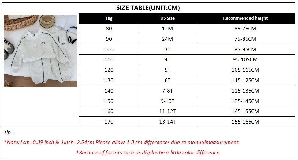 Children's Clothing Sweatshirt Sets 2026 New Autumn Boys Girls Long Sleeves Half Zipper Tops+Pants 2PCS Kids Tracksuit 1-14Years