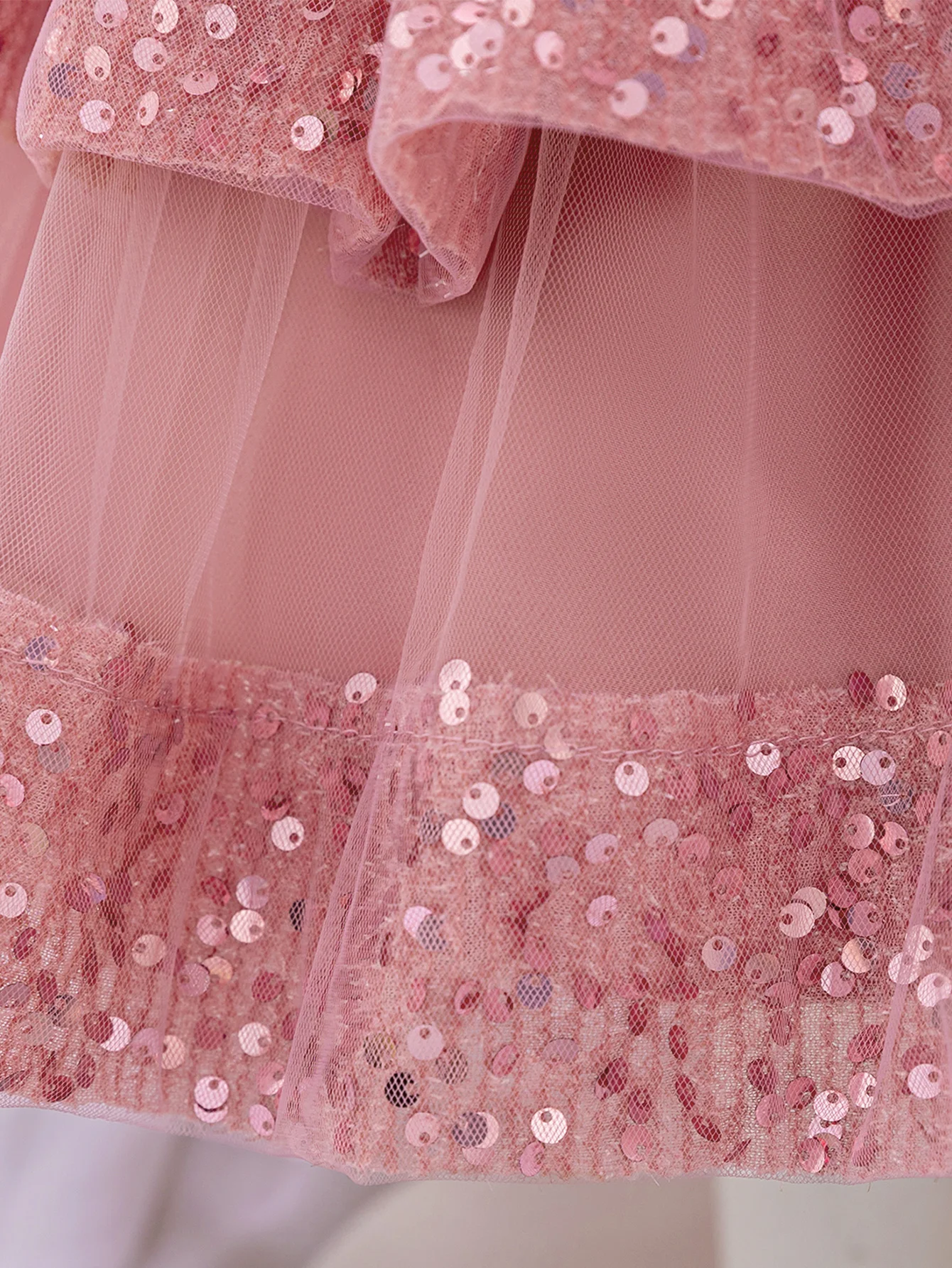 Elegant Sequin Party Baby Girl Dress Toddler Lace 1st Birthday Tailing Princess Prom Gown Wedding Bridesmaid Kid Evening Dresses