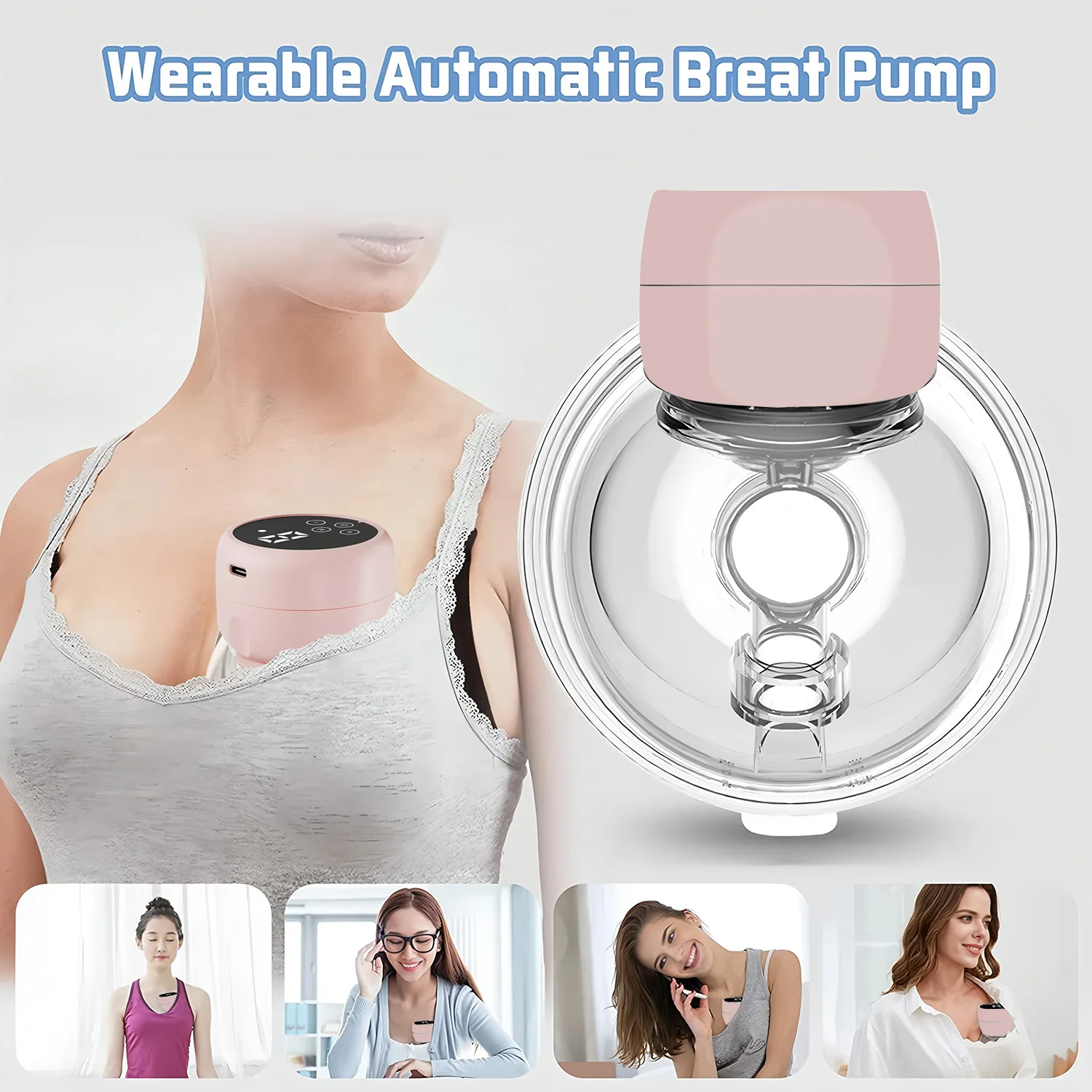 USB Wearable Breast Pump Breast Milk Milking and Milking Machine Mother&Baby Supplies Breast Pump Electric Automatic Breast Pump