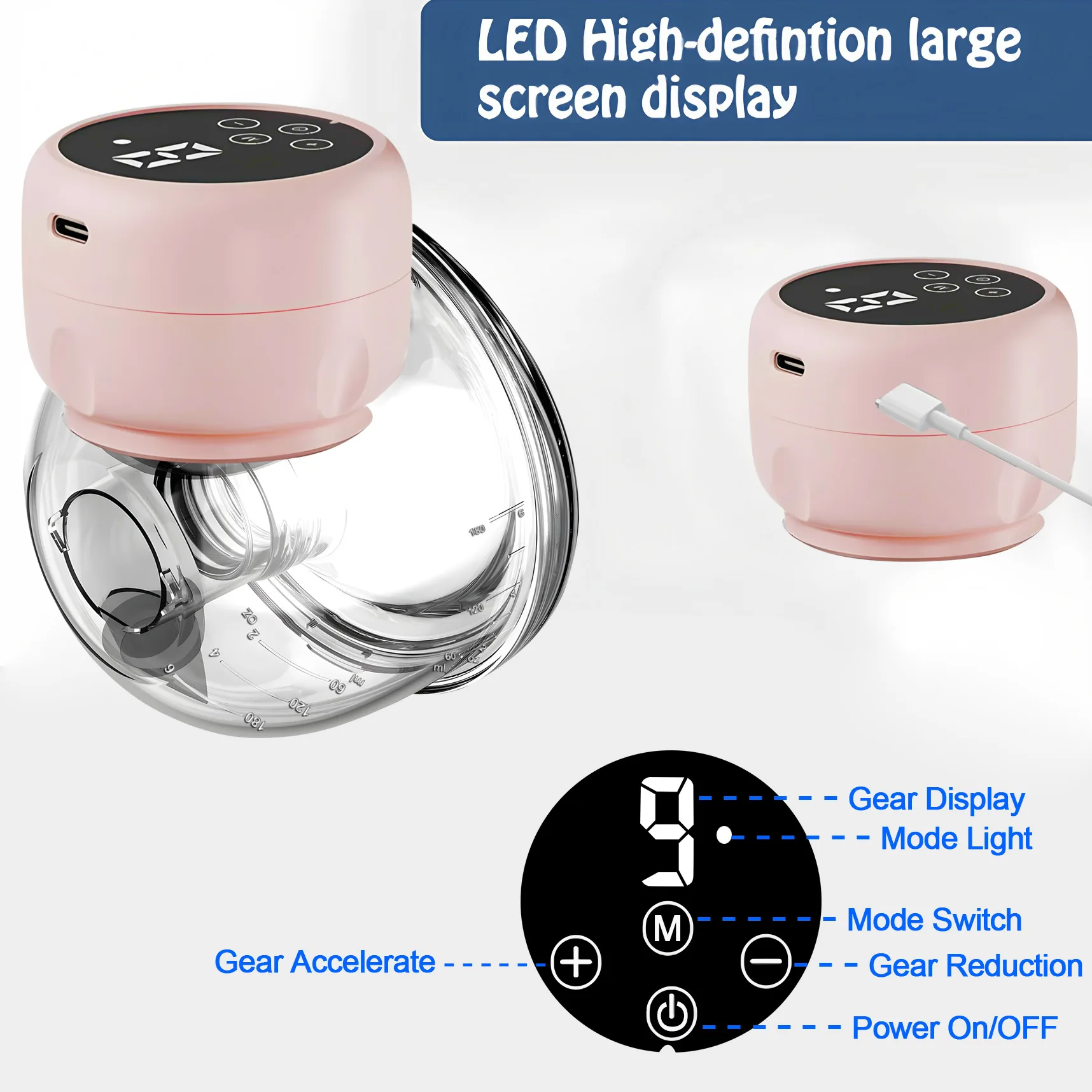 USB Wearable Breast Pump Breast Milk Milking and Milking Machine Mother&Baby Supplies Breast Pump Electric Automatic Breast Pump