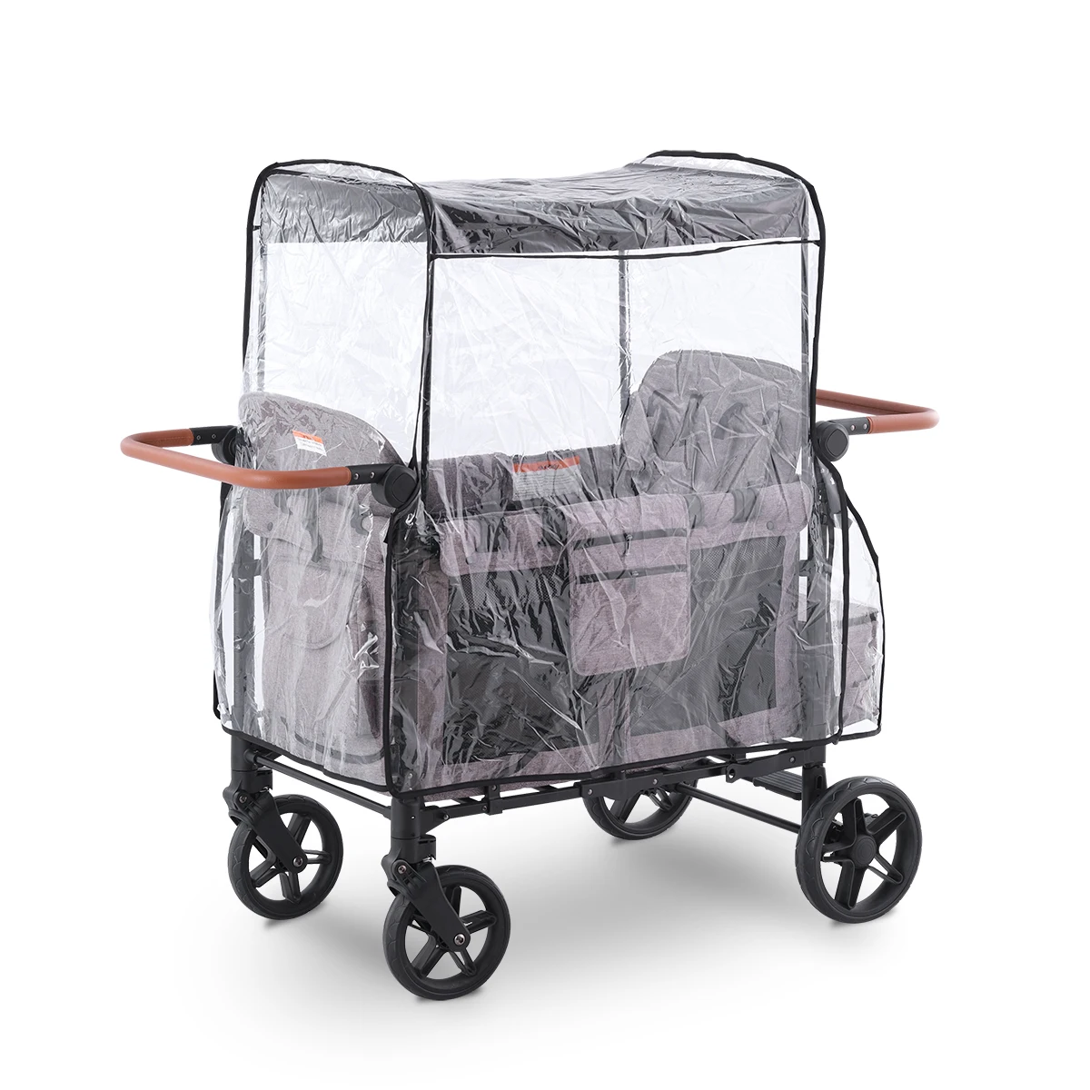 Stroller Wagon Raincover for W4 Original Lightweight Quad Stroller Raincover Compatible with WONDERFOLD W4, Windproof Protection