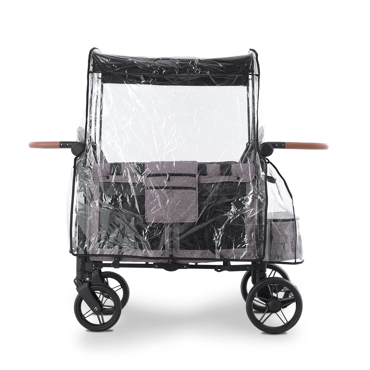 Stroller Wagon Raincover for W4 Original Lightweight Quad Stroller Raincover Compatible with WONDERFOLD W4, Windproof Protection