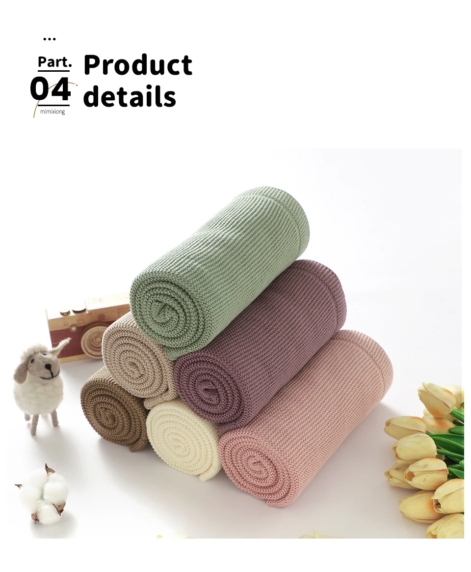 Baby Blankets 100*80cm Cotton Knit Newborn Infant Boys Girls Stroller Bed Swaddle Wrap Quilts Super Soft Toddler Receiving Mats