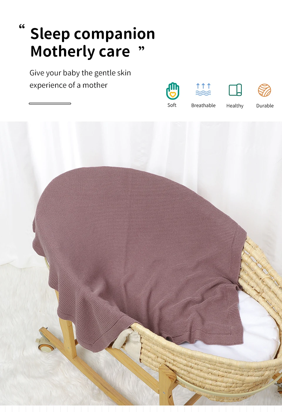 Baby Blankets 100*80cm Cotton Knit Newborn Infant Boys Girls Stroller Bed Swaddle Wrap Quilts Super Soft Toddler Receiving Mats