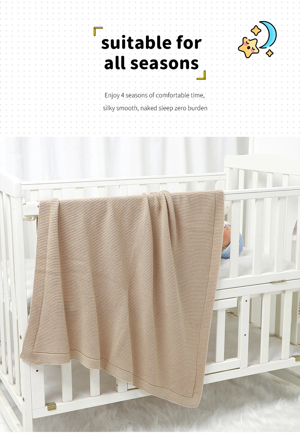 Baby Blankets 100*80cm Cotton Knit Newborn Infant Boys Girls Stroller Bed Swaddle Wrap Quilts Super Soft Toddler Receiving Mats
