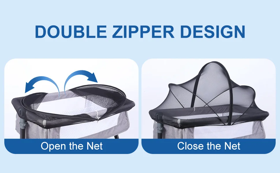 Mosquito Net for Baby Bed Four Seasons Universal Newborn Baby Removable Portable Ventilate Foldable Encrypted Crib Protectors