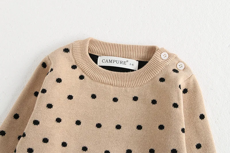 Classic Spring Baby Sweatshirt with Shoulder Buckle 0-3Y Toddler Stripe Knitted Pullover Girls and Boys Loose Base Tops Sweater