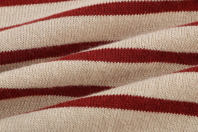Classic Spring Baby Sweatshirt with Shoulder Buckle 0-3Y Toddler Stripe Knitted Pullover Girls and Boys Loose Base Tops Sweater