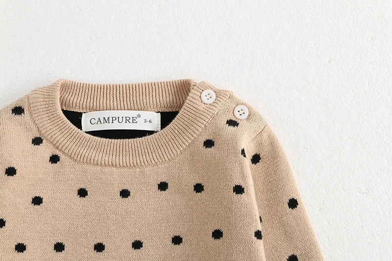 Classic Spring Baby Sweatshirt with Shoulder Buckle 0-3Y Toddler Stripe Knitted Pullover Girls and Boys Loose Base Tops Sweater