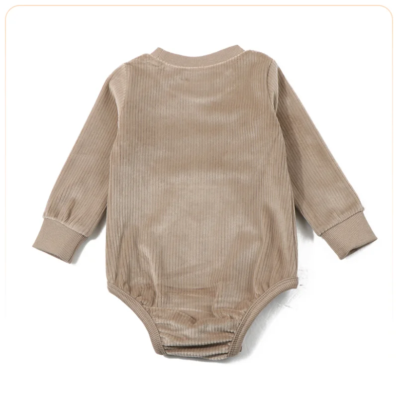 AA-6M-16T Corduroy Fall Winter Family Matching Set Girls Plaid Pocket Dress Boy Sweatshirt Legging Set Baby Romper Bodysuit