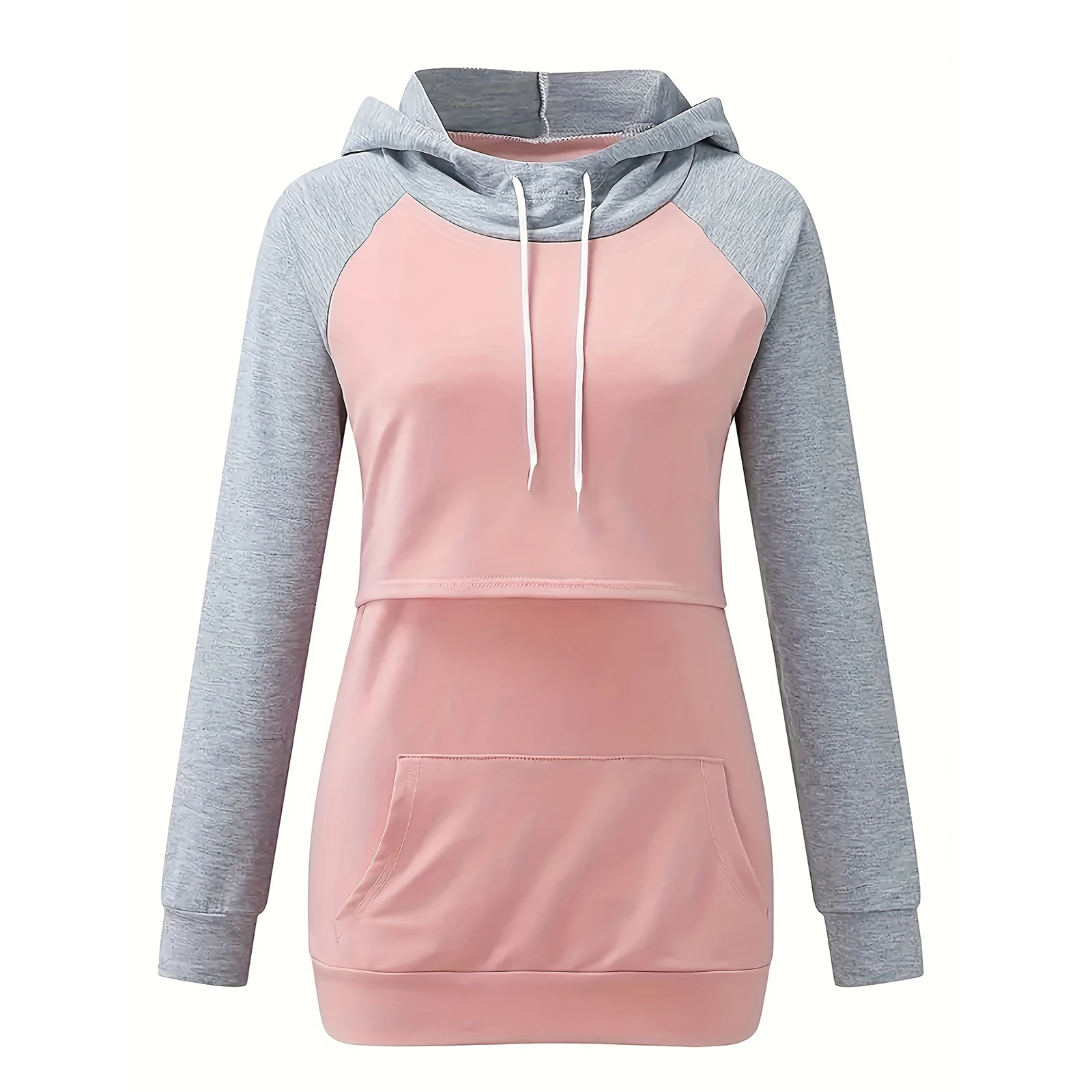 Womens Maternity Nursing Hoodie Sweatshirt Hoodies Long Sleeve Breastfeeding Pregnancy Top Kangaroo Pocket Clothes