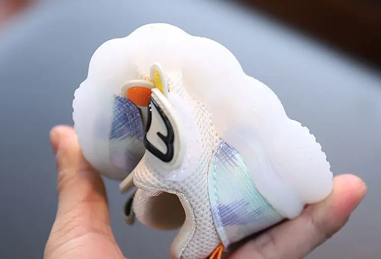New LED Light-up Cartoon Sneakers for Toddlers - Soft Sole Running Shoes for Boys & Girls, Baby Glowing Sport Shoes