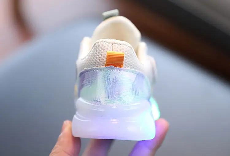 New LED Light-up Cartoon Sneakers for Toddlers - Soft Sole Running Shoes for Boys & Girls, Baby Glowing Sport Shoes